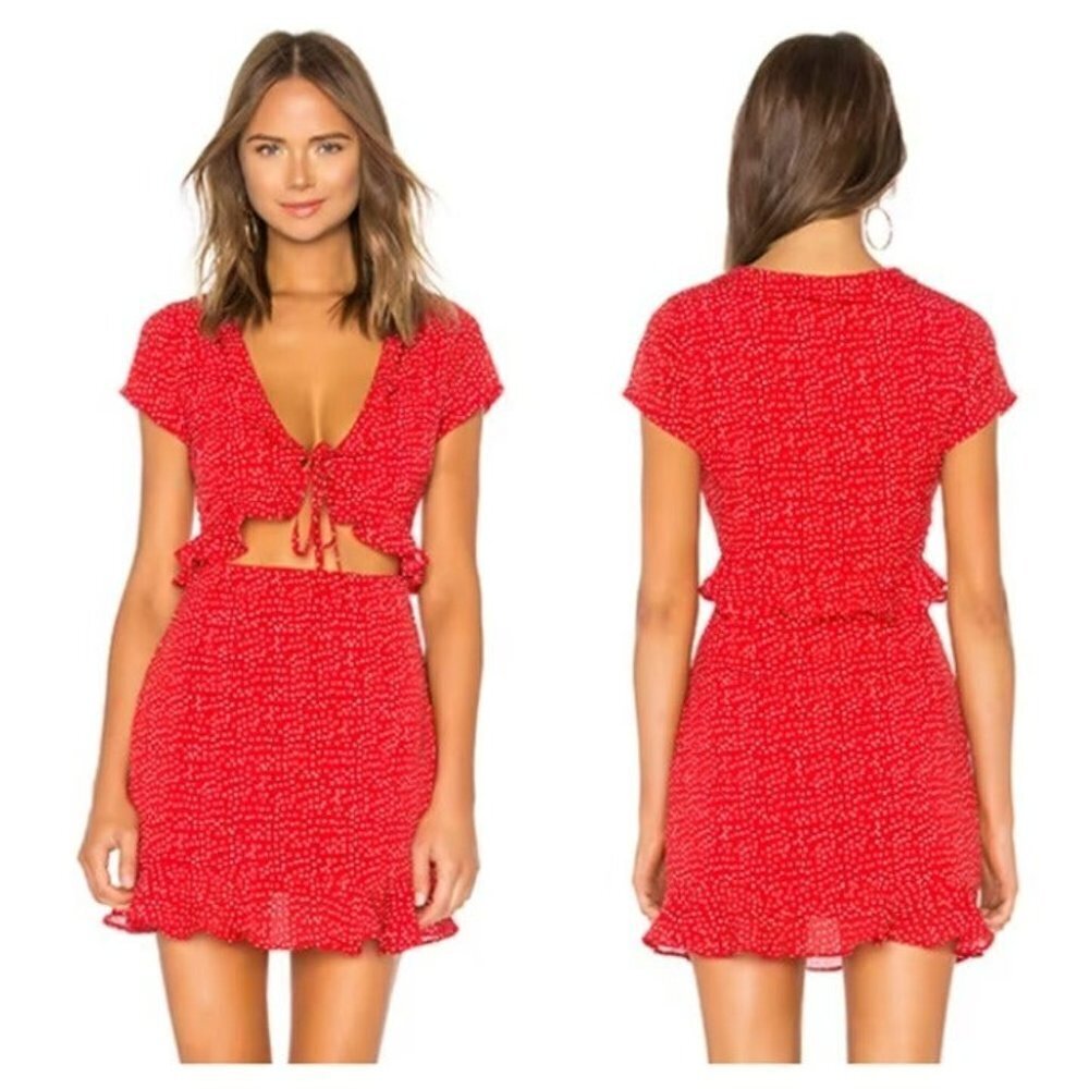 Superdown Mercy Polka Dot Dress - Red - Picture 4 of 10